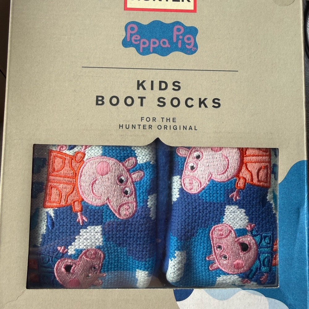 Hunter Kids Peppa Pig Boot Socks in Blue and Pink